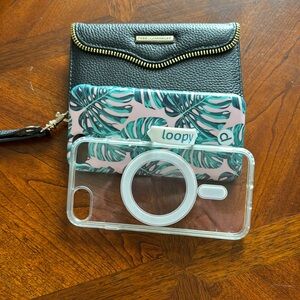iPhone SE cases 3 loopy mag safe and Rebecca Minkoff